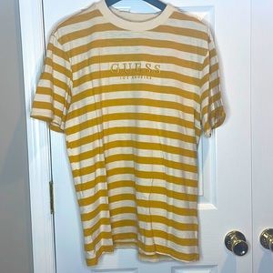 Guess Striped Shirt (gold and off white)